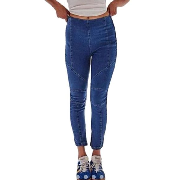 Free People We The Free Bella Moto Mid Rise Skinny Jean - Picture 1 of 8